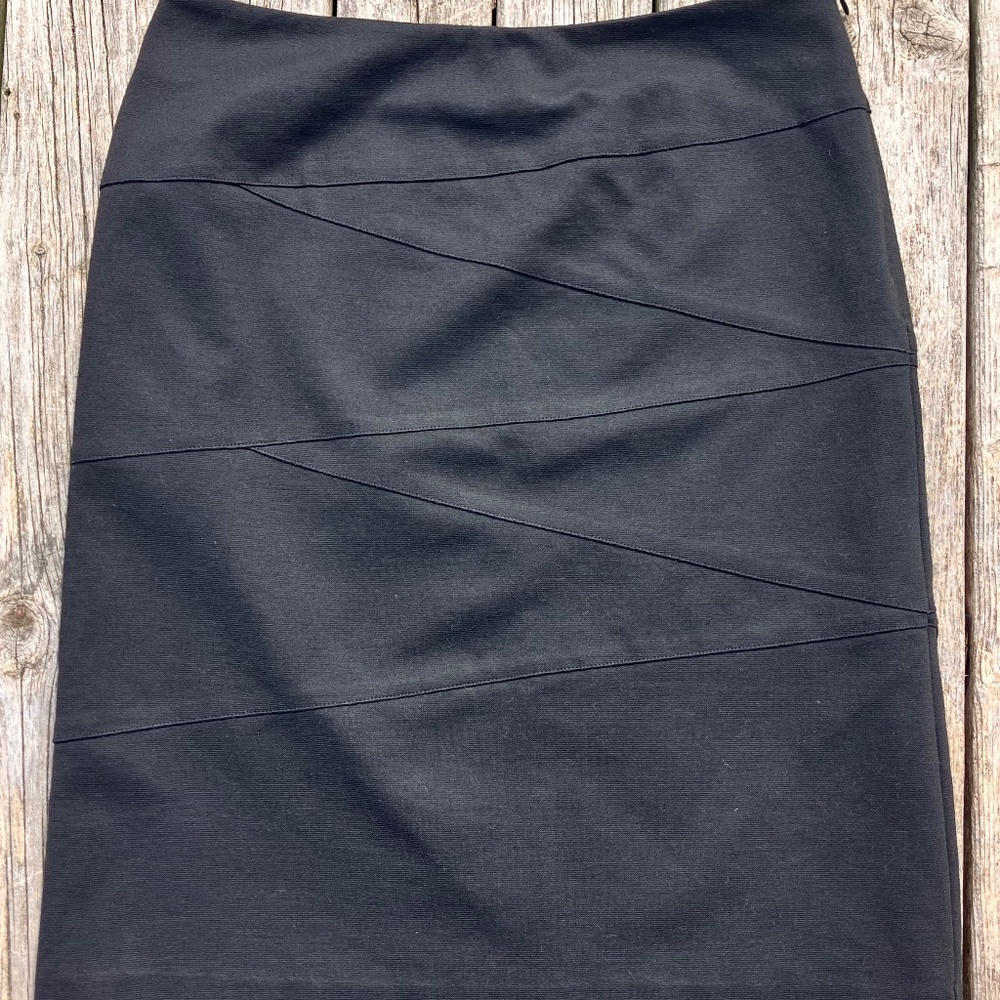 Black Tribal Skirt with Zig Zag Stitch